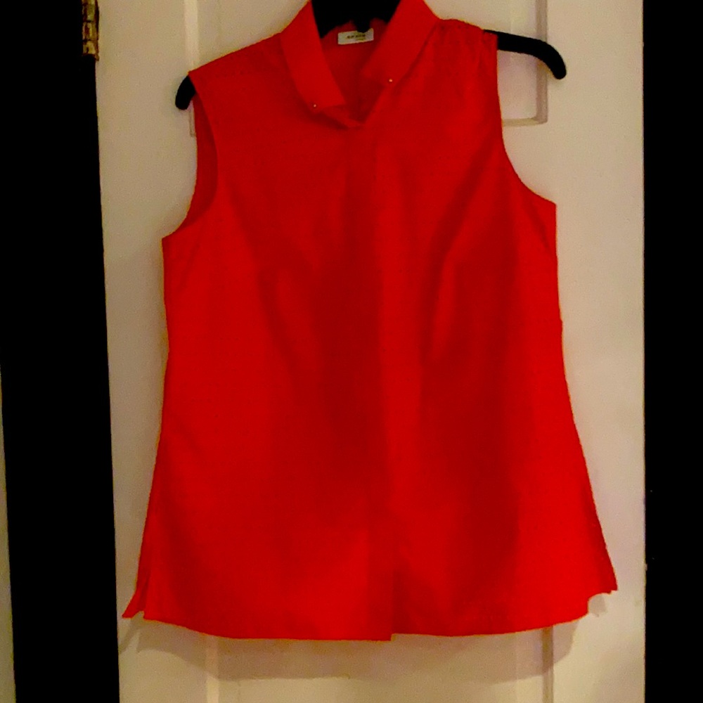 Orange Blouse, sleeveless size 8 in perfect C.